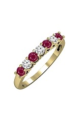 nice yellow gold round ruby gemstone baby birthstone ring